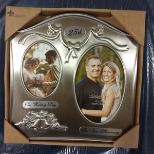 Lawrence Frames Satin Silver Plated 25th Anniversary Picture Frame